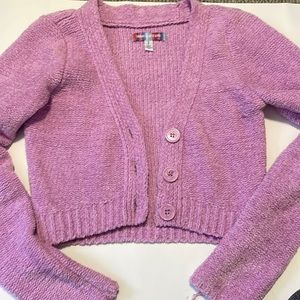 Purple cardigan